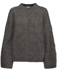 Ganni - Grey Bubble Pullover - Lyst