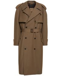 Balenciaga - Trench-coat oversize en laine et coton - Lyst