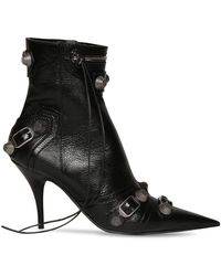 Balenciaga - 90mm Cagole Leather Ankle Boots - Lyst