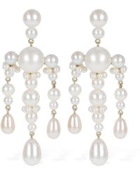 Sophie Bille Brahe - Pendientes 14kt & pearl jardin de perle - Lyst