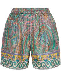 Etro - コットン&シルクショートパンツ - Lyst