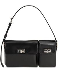 BY FAR - Billy Bag In Black Semi Patent Leather - Lyst