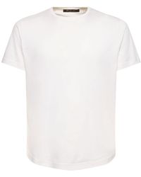 Loro Piana - T-shirt en jersey de coton doux et soie - Lyst