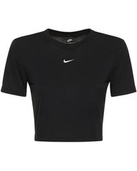 Nike Top Corto De Techno Stretch - Negro