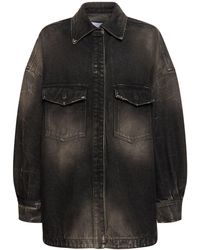 The Attico - Lightened Effect Denim Coat - Lyst