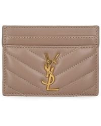 Saint Laurent - Leather Credit Card Case - Lyst