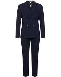 BOSS - Hanry Double Breasted Wool Suit - Lyst