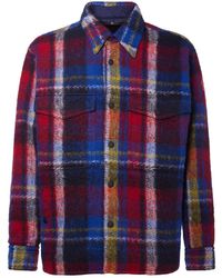 3 MONCLER GRENOBLE - Waier Check Wool Blend Shirt Jacket - Lyst