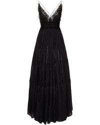 Ermanno Scervino - Langes Kleid Aus Baumwollmischung - Lyst