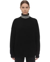 Alexander Wang Strickpullover Aus Wollmischung - Schwarz