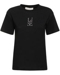 Ludovic de Saint Sernin - Crystal Logo Jersey Crewneck T-Shirt - Lyst