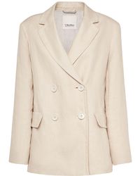 Max Mara - Laura Linen Double Breasted Jacket - Lyst