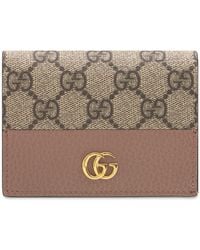 Gucci - gg Marmont Canvas & Leather Wallet - Lyst