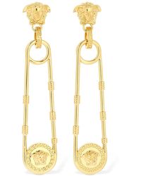 Versace Ohrringe Mit Medusanhänger - Mettallic