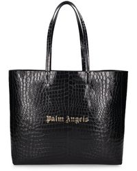Palm Angels - Crocodile-Embossed Leather Tote Bag - Lyst