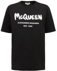 Alexander McQueen - T-Shirt aus Baumwolle in Übergröße - Lyst