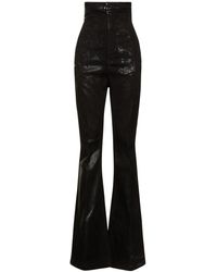 Rick Owens - Dirty Bolan Coated Cotton Flared Pants - Lyst