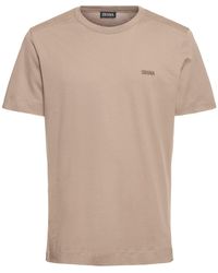 Zegna - T-shirt Aus Baumwolle - Lyst