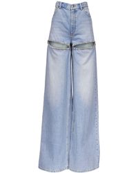 Area - Jeans larghi in denim / decorazioni - Lyst