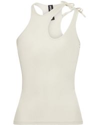 ANDREADAMO - Ribbed Jersey Top W/ Double Straps - Lyst