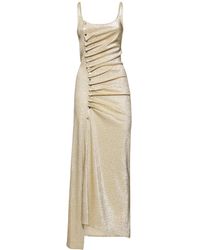 Rabanne - Long Dress With Decorative Buttons - Lyst