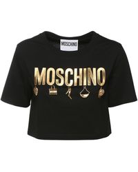 Moschino T-shirt Court Avec Charms Logo - Noir