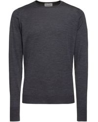 John Smedley - Marcus Extrafine Wool Knit Crew Sweater - Lyst