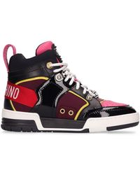 Moschino Sneakers Altas De Piel Sintética 40mm - Multicolor