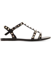Valentino Sandales En Pvc "Rockstud" 10 Mm - Noir