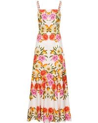 Borgo De Nor - Jalisa Floral Print Cotton Maxi Dress - Lyst