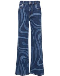 Emilio Pucci - Jeans larghi in stampa marmo - Lyst