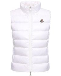 Moncler Ghany Nylon Down Vest - White