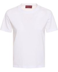 Gucci - Cotton Jersey T-shirt W/embroidery - Lyst