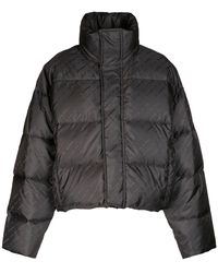 Balenciaga - Jacquard Logo Nylon Puffer Jacket - Lyst