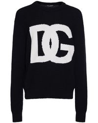 Dolce & Gabbana - Maglia con logo a intarsio - Lyst