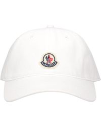 Moncler - Gorra de baseball de algodón con logo bordado - Lyst