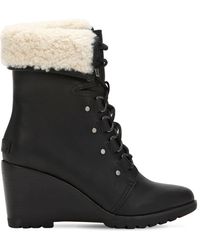 Sorel Ботинки Из Кожи И Овчины "after Hours" - Черный