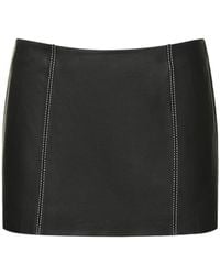 Reformation - Veda Veranda Low Rise Leather Mini Skirt - Lyst