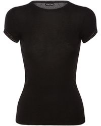 Tom Ford - Cashmere & Silk Knit Short Sleeve Top - Lyst
