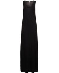 Totême - Scoop Neck Viscose Jersey Long Dress - Lyst