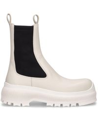 Jil Sander - 35mm Leather Ankle Boots - Lyst