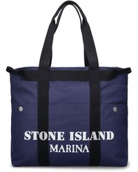 Stone Island - Borsa shopping marina stampata - Lyst