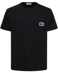 Valentino - T-shirt regular en coton à logo - Lyst