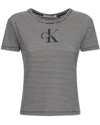 Calvin Klein T-shirt Aus Baumwolljersey Mit Logo - Schwarz