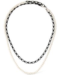 Eera - Chain & Pearl Double Reine Necklace - Lyst