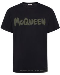 Alexander McQueen - T-shirt Aus Baumwolle Mit Logo - Lyst