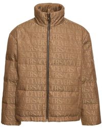 Versace Monogram Zip-up Cotton Track Jacket in Blue for Men