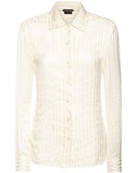 Tom Ford - Chemise en soie à fines rayures - Lyst