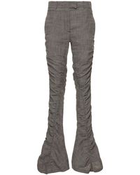 Acne Studios - Linen Blend Pinstriped Flared Pants - Lyst