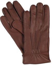 Mario Portolano Leather Gloves - Brown